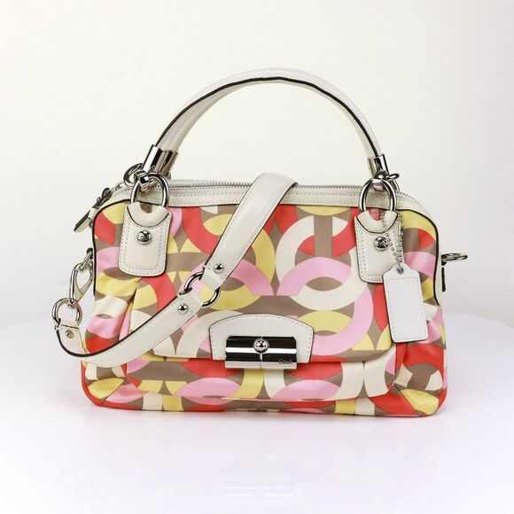 NWT Coach Chainlink LIMITED EDITION Sateen Two Way Satchel Bag $428+ - Picture 4 of 10